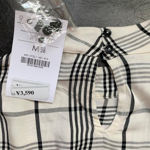 ZARA(ザラ)の新品未使用タグ付♡Bershka♡チェックフリルブラウス レディースのトップス(シャツ/ブラウス(長袖/七分))の商品写真