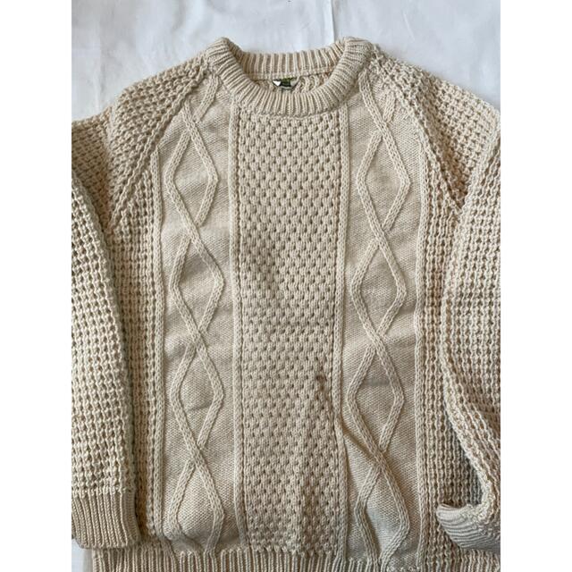 UNUSED(アンユーズド)のニット 90s アランニット フィッシャーマンニット ナチュラル Knit メンズのトップス(ニット/セーター)の商品写真