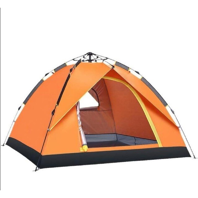 テントワンタッチテント3〜4人用キャンプテント1層式の簡単設置UVカット加工防風