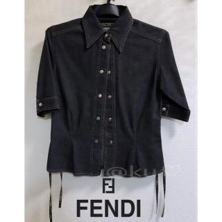 フェンディ(FENDI)の【正規品】FENDI フェンディ デニム シャツ I38 S(シャツ/ブラウス(半袖/袖なし))