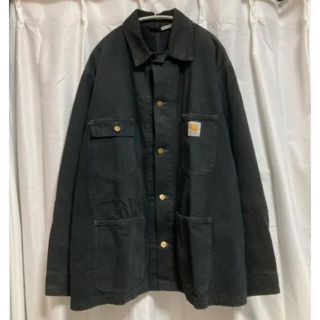 カーハート(carhartt)の古着　カーハート カバーオール　ブラック(カバーオール)