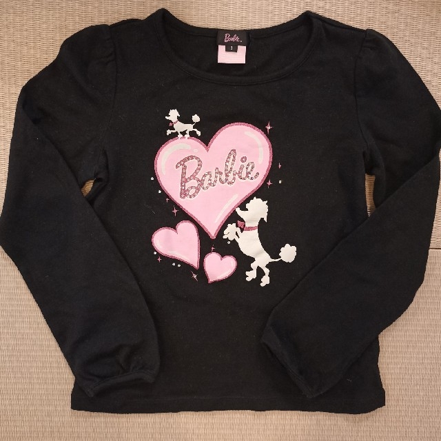 Barbie(バービー)のBarbie　ロンT　150cm程度　プードル　黒 キッズ/ベビー/マタニティのキッズ服女の子用(90cm~)(Tシャツ/カットソー)の商品写真