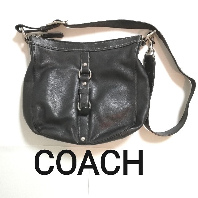 COACH　コーチ　レザーバッグ　ショルダー　ブラック