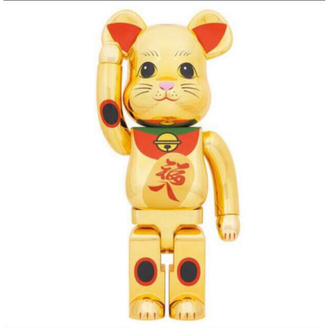 BE@RBRICK 招き猫 福入 金メッキ 1000％ ベアブリック