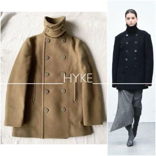 ハイク(HYKE)の【美品】HYKE ハイク スタンドカラー ピーコート ベージュ S(ピーコート)