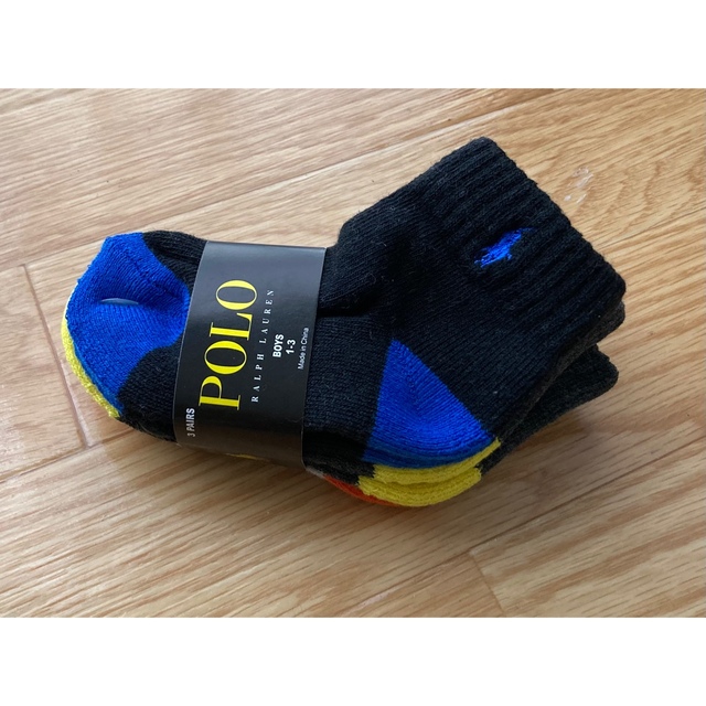 Ralph Lauren(ラルフローレン)の新品★ラルフローレン♪ポニー刺繍つきソックス 靴下3足組1Y〜3Y11㎝～15㎝ キッズ/ベビー/マタニティのこども用ファッション小物(靴下/タイツ)の商品写真