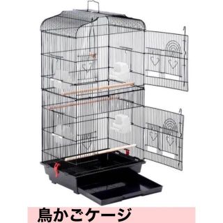 鳥ケージ インコ 鳥かご バードケージ 鳥小屋 小動物ケージ 鳥ゲージ 小鳥 黒(鳥)