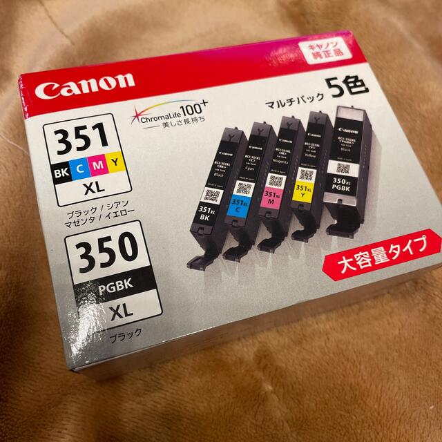 Canon(キヤノン)のCanon インクカートリッジ BCI-351XL+350XL/5MP スマホ/家電/カメラのPC/タブレット(PC周辺機器)の商品写真
