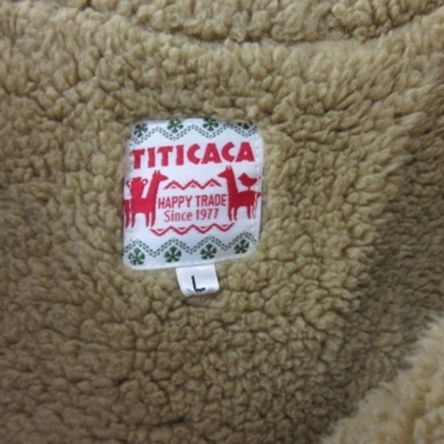 titicaca(チチカカ)のチチカカ 中綿ジャケット マウンテンパーカー 裏ボア 刺繍 L 緑 グリーン レディースのトップス(パーカー)の商品写真