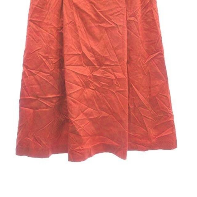 allureville(アルアバイル)のアルアバイル タックスカート フレア ひざ丈 ベルト 1 赤 コーラール レディースのスカート(ひざ丈スカート)の商品写真