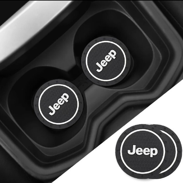 Jeep(ジープ)のＪｅｅｐドリンクホルダーコースター2枚 自動車/バイクの自動車(車内アクセサリ)の商品写真