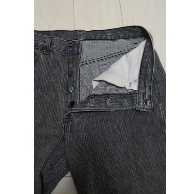 80’s levi’s 501-0619 ストライプ ブラックデニム 6