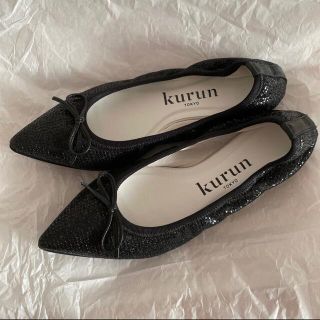 【なつ様】kurn☆Glitter black ポインテッドトゥ 21cm(バレエシューズ)