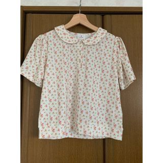 メリージェニー(merry jenny)の【美品】メリージェニー　花柄ポロシャツ(Tシャツ(半袖/袖なし))