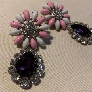 ミュウミュウ MIUMIU イヤリング
 クリスタル/合金 シルバー×クリアオレンジ レディース 送料無料 r9352f