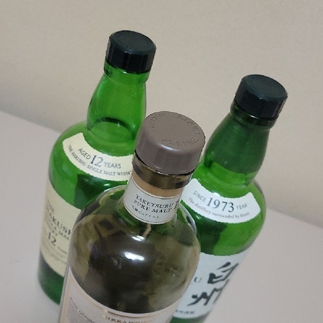 竹鶴17年・白州12年・白州　空瓶 食品/飲料/酒の酒(ウイスキー)の商品写真