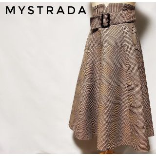 マイストラーダ(Mystrada)のMystrada マイストラーダ グレンチェック ベルト付き ロングスカート♪(ロングスカート)