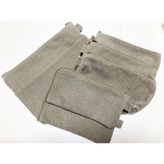 ムジルシリョウヒン(MUJI (無印良品))の無印良品　MUJI　帆布ポーチ　帆布ペンケース　6点セット(ポーチ)