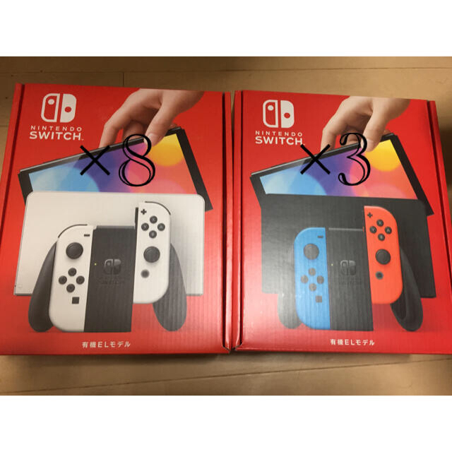 Nintendo Switch(ニンテンドースイッチ)のニンテンドースイッチ　有機EL ネオン ホワイト エンタメ/ホビーのゲームソフト/ゲーム機本体(家庭用ゲーム機本体)の商品写真