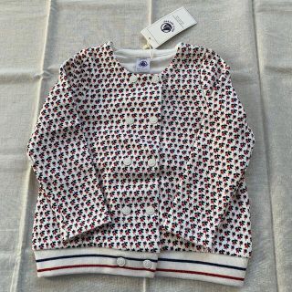 プチバトー(PETIT BATEAU)のプチバトー　24m  スウェットカーディガン 新品(カーディガン)