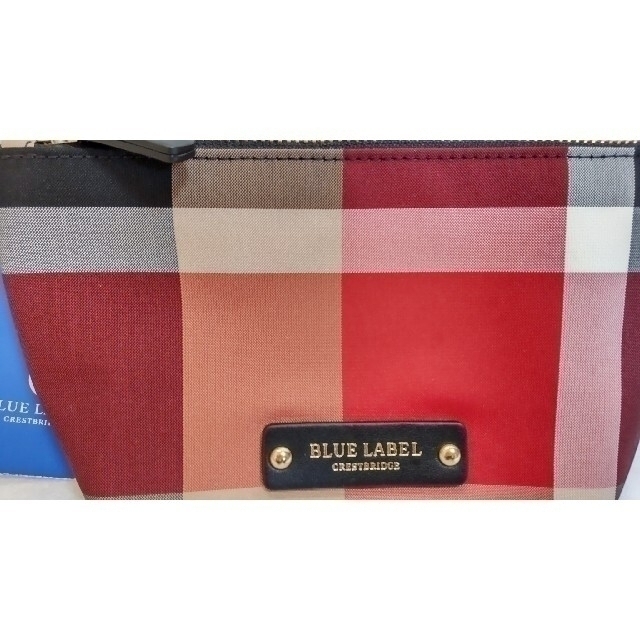 BURBERRY BLUE LABEL(バーバリーブルーレーベル)のBLUE LABEL CRESTBRIDGE チェックポーチ 未使用品 レディースのファッション小物(ポーチ)の商品写真