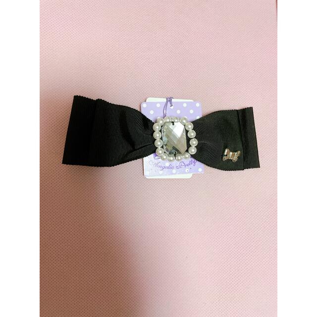 Angelic Pretty バレッタ エナメル ワイヤー リボン ブラック