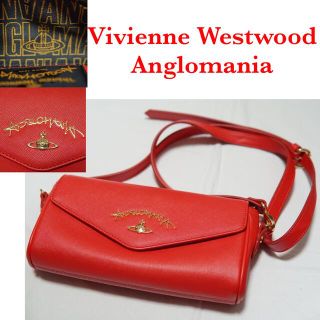 ヴィヴィアンウエストウッド(Vivienne Westwood)の美品　ヴィヴィアンウエストウッド　ショルダーバッグ　デカロゴ　サフィアーノレザー(ショルダーバッグ)