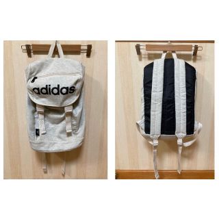 アディダス(adidas)のadidas／リュック　ライトグレー　スウェット生地(リュック/バックパック)