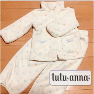 チュチュアンナ(tutuanna)のチュチュアンナ * 100～110cm フリースパジャマ ふわふわ もこもこ(パジャマ)