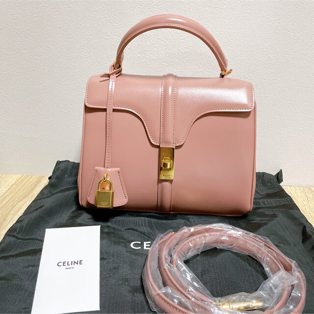 celine(セリーヌ)のCELINE  16（セーズ）スモール ピンク セリーヌ レディースのバッグ(ハンドバッグ)の商品写真