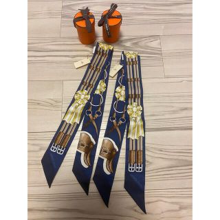 エルメス(Hermes)の新品】エルメス♡HERMES ジャンピング　ツイリー一本(バンダナ/スカーフ)