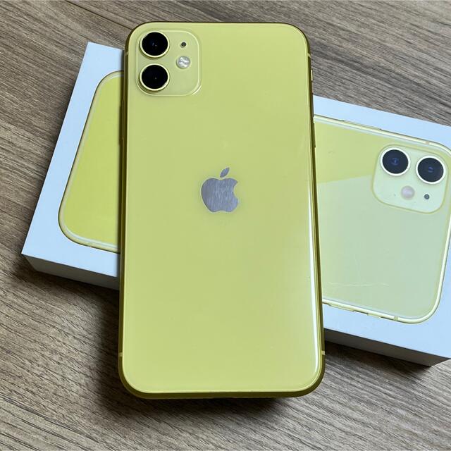 iPhone(アイフォーン)のiPhone11  64GB SIMフリー イエロー スマホ/家電/カメラのスマートフォン/携帯電話(スマートフォン本体)の商品写真