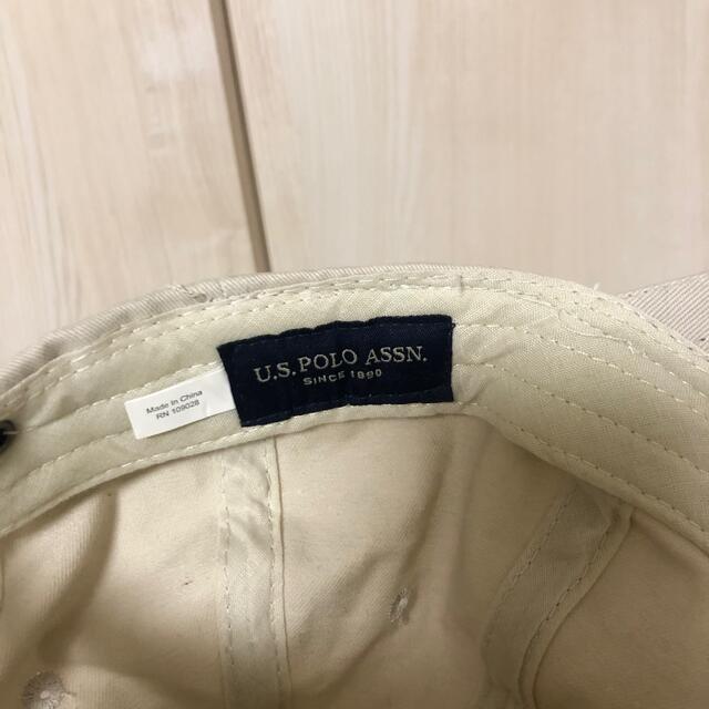 POLO RALPH LAUREN(ポロラルフローレン)の【美品】U.S. POLO キャップ ベージュ　アジャスター付き レディースの帽子(キャップ)の商品写真