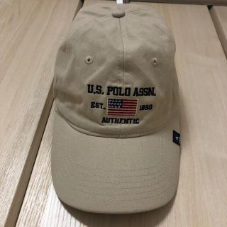 ポロラルフローレン(POLO RALPH LAUREN)の【美品】U.S. POLO キャップ ベージュ　アジャスター付き(キャップ)