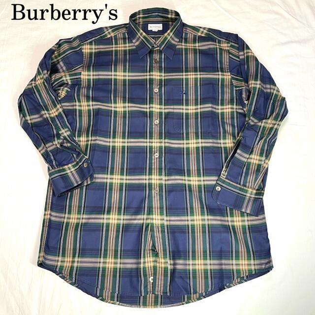 優れた品質 美品 - BURBERRY バーバリー 綿100% ホースロゴ メガチェック 長袖シャツ シャツ