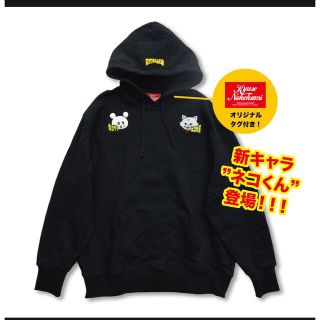 キュウソネコカミ ネズミくんネコくん刺繍パーカーブラック黒XXLの通販