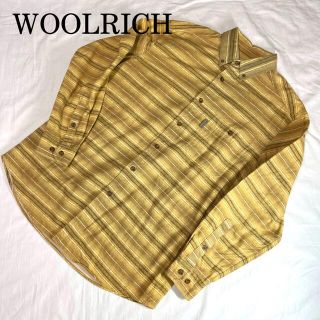 ウールリッチ(WOOLRICH)の【美品】ウールリッチ ボーダー 長袖シャツ コットン100%(シャツ)