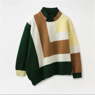 ステュディオス(STUDIOUS)のcullni カラーブロックニット　2019aw(ニット/セーター)