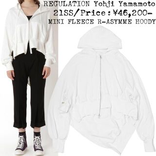 ヨウジヤマモト(Yohji Yamamoto)の★定価4,6万★21SS★Yohji Yamamoto★変形 パーカー★ホワイト(パーカー)