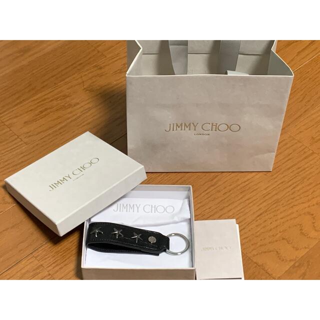 最前線の 新品未使用 Jimmy Choo キーリング ブラック キーホルダー