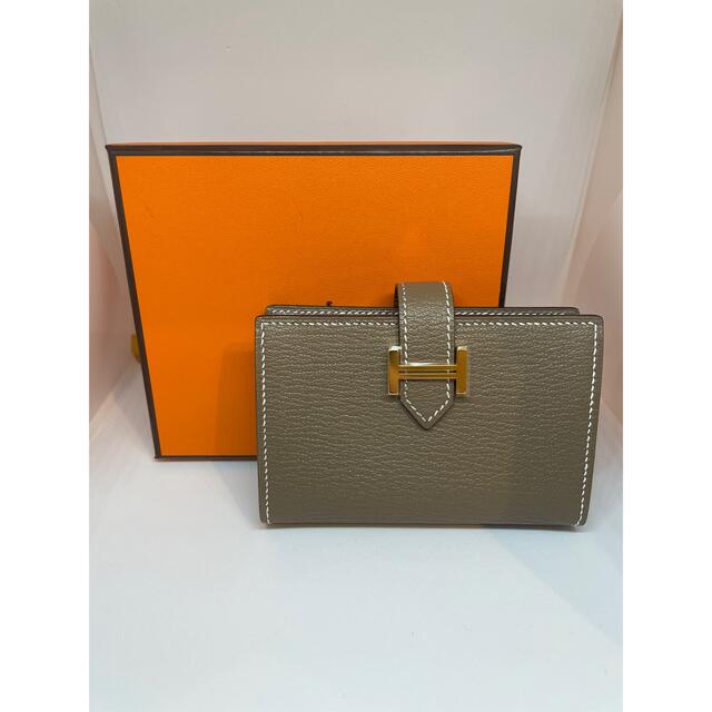 偉大な HERMES - Hermes エルメス ゴールド金具 べアン エトゥープ
