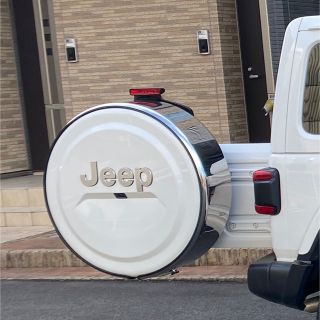 【美品】Jeep タイヤカバー　 ステンレス　ハードタイヤカバー