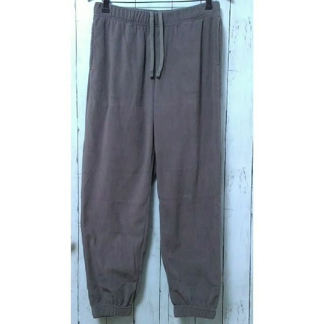 ★新品 UNIQLO マイクロフリース パンツ L チャコールグレー