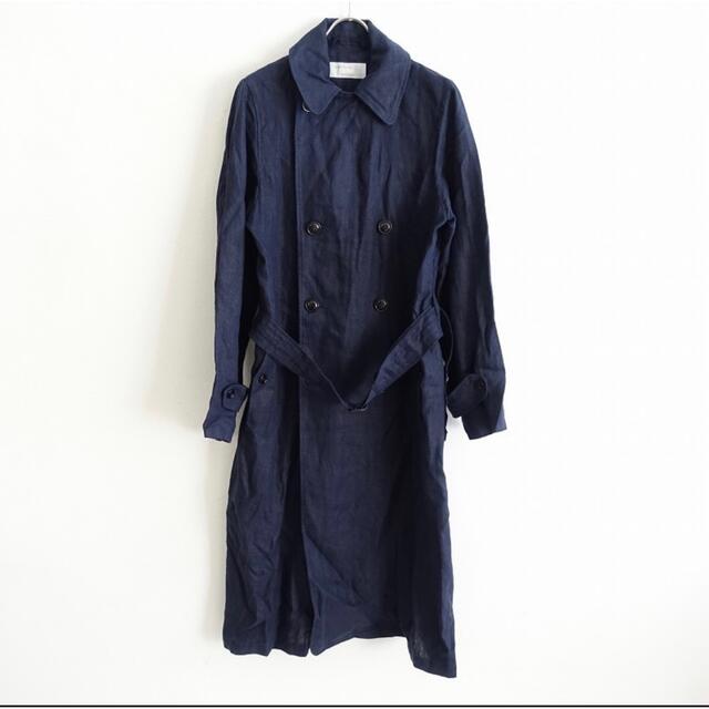 軽量+ストレッチ性+吸水速乾 ARMEN リネン 100% トレンチコート
