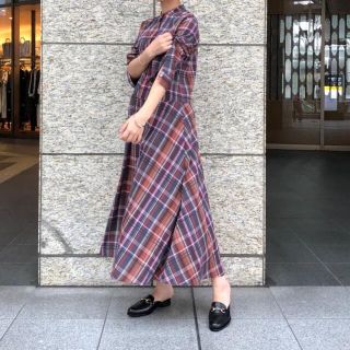 Demi-Luxe BEAMS - Demi-Luxe BEAMS チェック フレア シャツワンピース ...