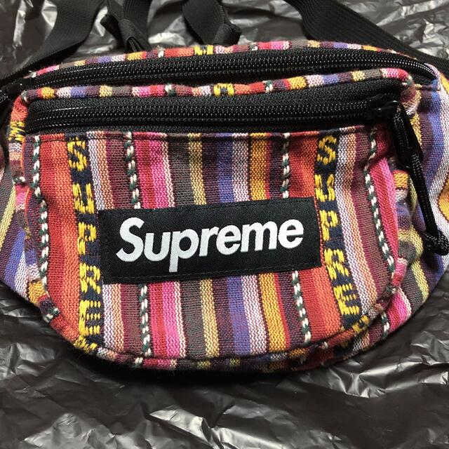 SUPREME Woven STRIPE Waist Bag 3