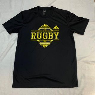 アディダス(adidas)のadidas rugbyロゴTシャツ 黒　O(XL)(ラグビー)