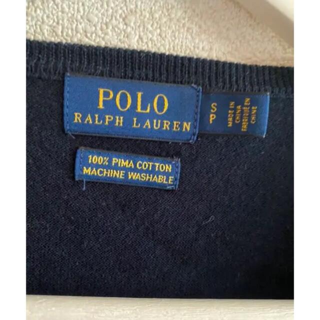 POLO RALPH LAUREN(ポロラルフローレン)のラルフローレン vネック ニット セーター　ネイビー レディースのトップス(ニット/セーター)の商品写真