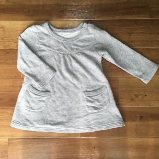 ムジルシリョウヒン(MUJI (無印良品))の無印良品　スウェット　長袖　ワンピース　90(Tシャツ/カットソー)