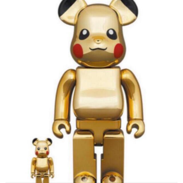 BE@RBRICK ピカチュウ GOLD CHROME 100％ & 400％